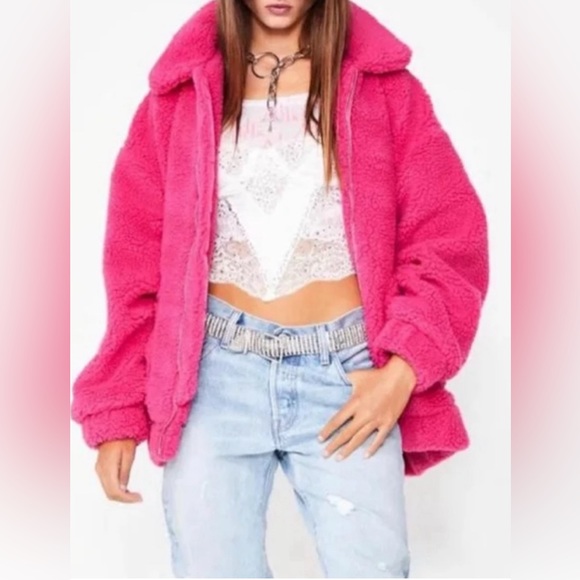 I.AM.GIA Jackets & Coats I Amgia Womens Medium Pink Sherpa Jacket